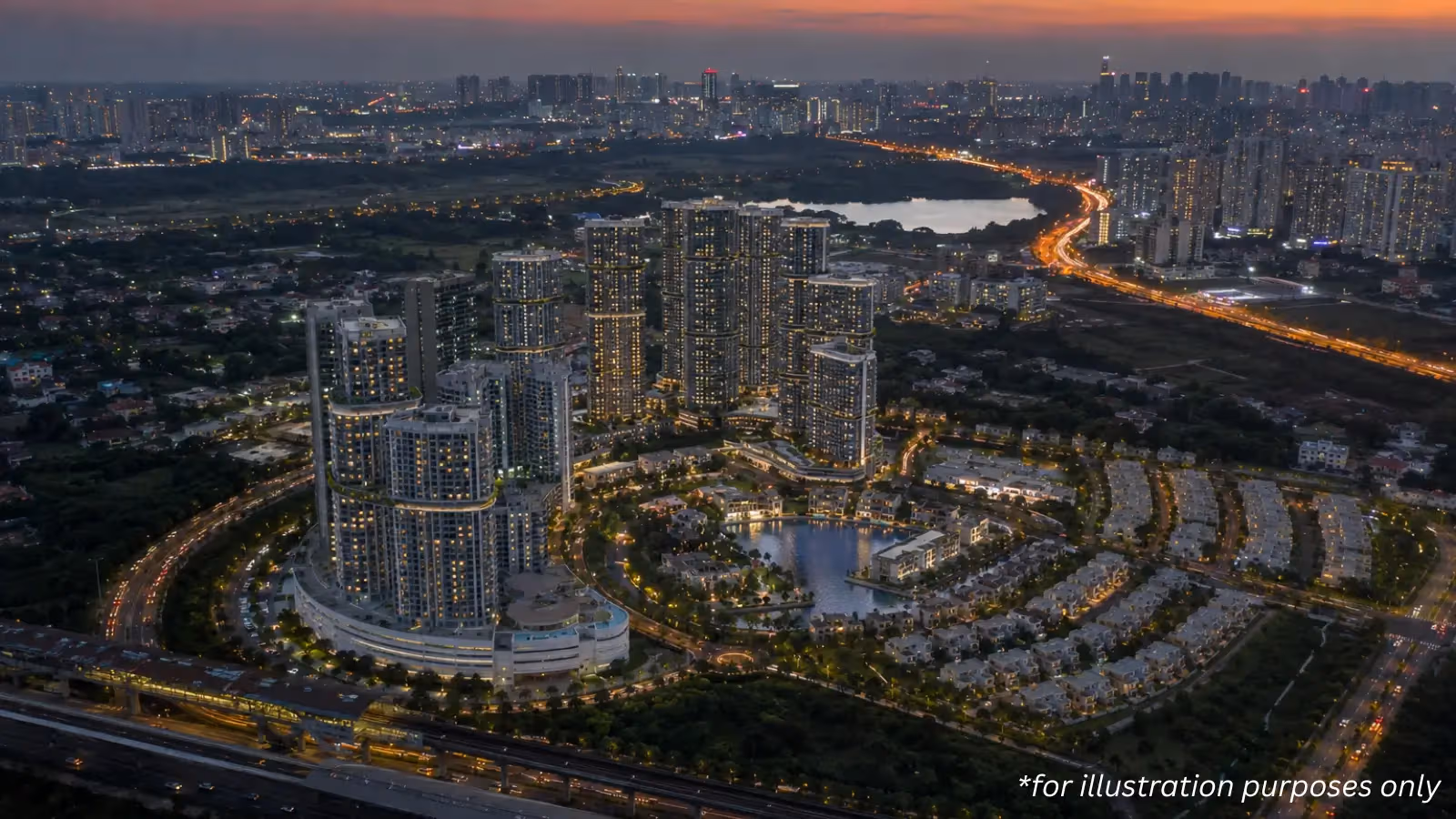 Aerial view of Embassy Biome